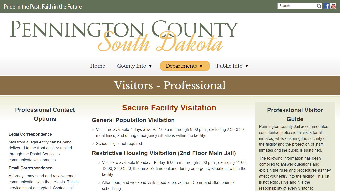 Visitors - Professional - Pennington County, South Dakota